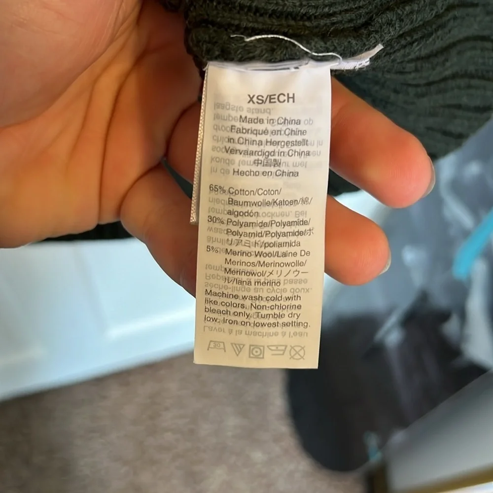 J. Crew Turtleneck Poncho Sweater in Dark Green - Picture 8 of 9